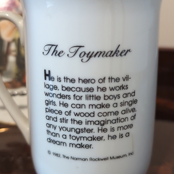 Norman Rockwell The Toymaker Vtg. 1982 Museum Mug Tea Cup/Saucer Set Christmas - Picture 5 of 10